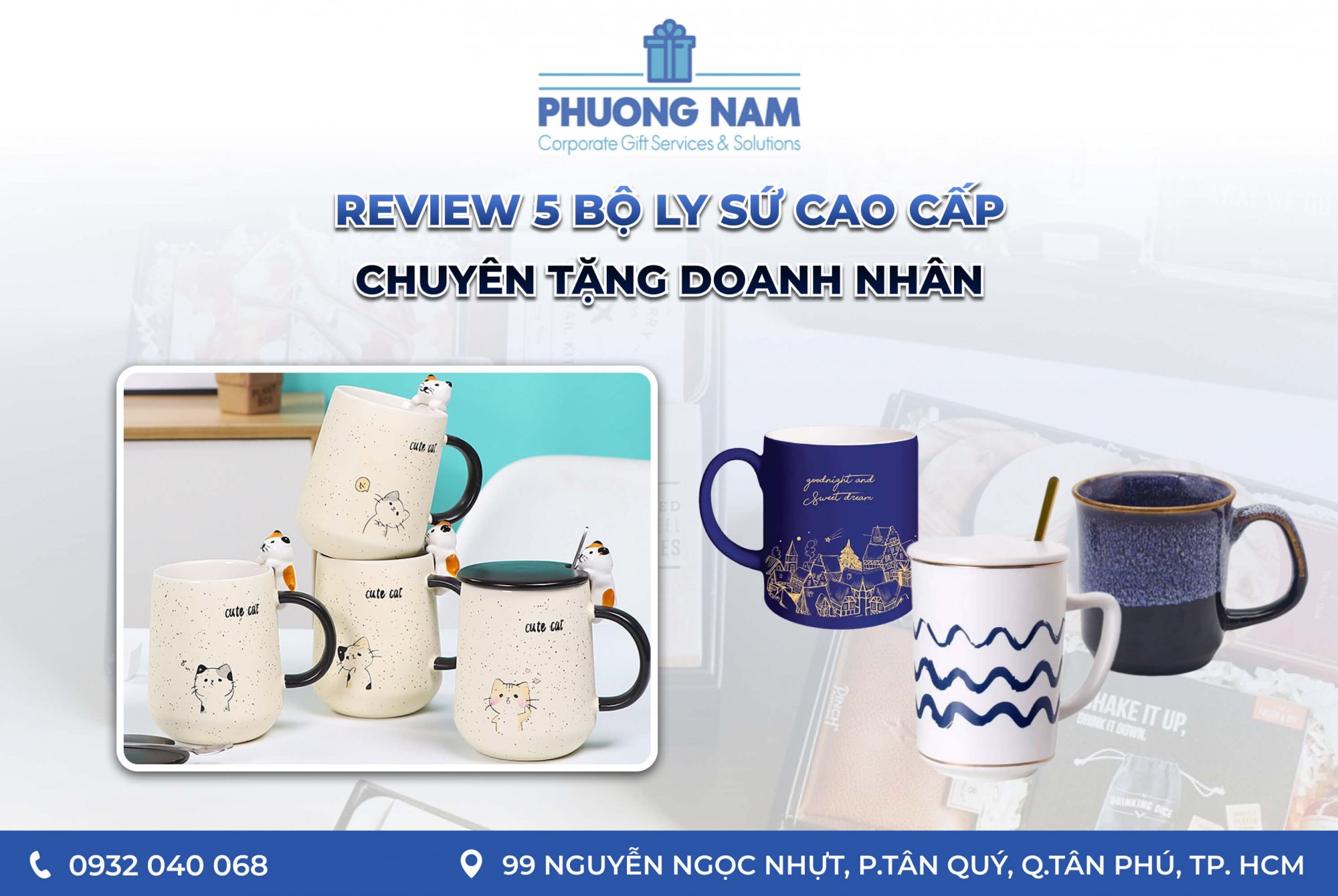 Review 5 bộ ly sứ cao cấp chuyên tặng doanh nhân