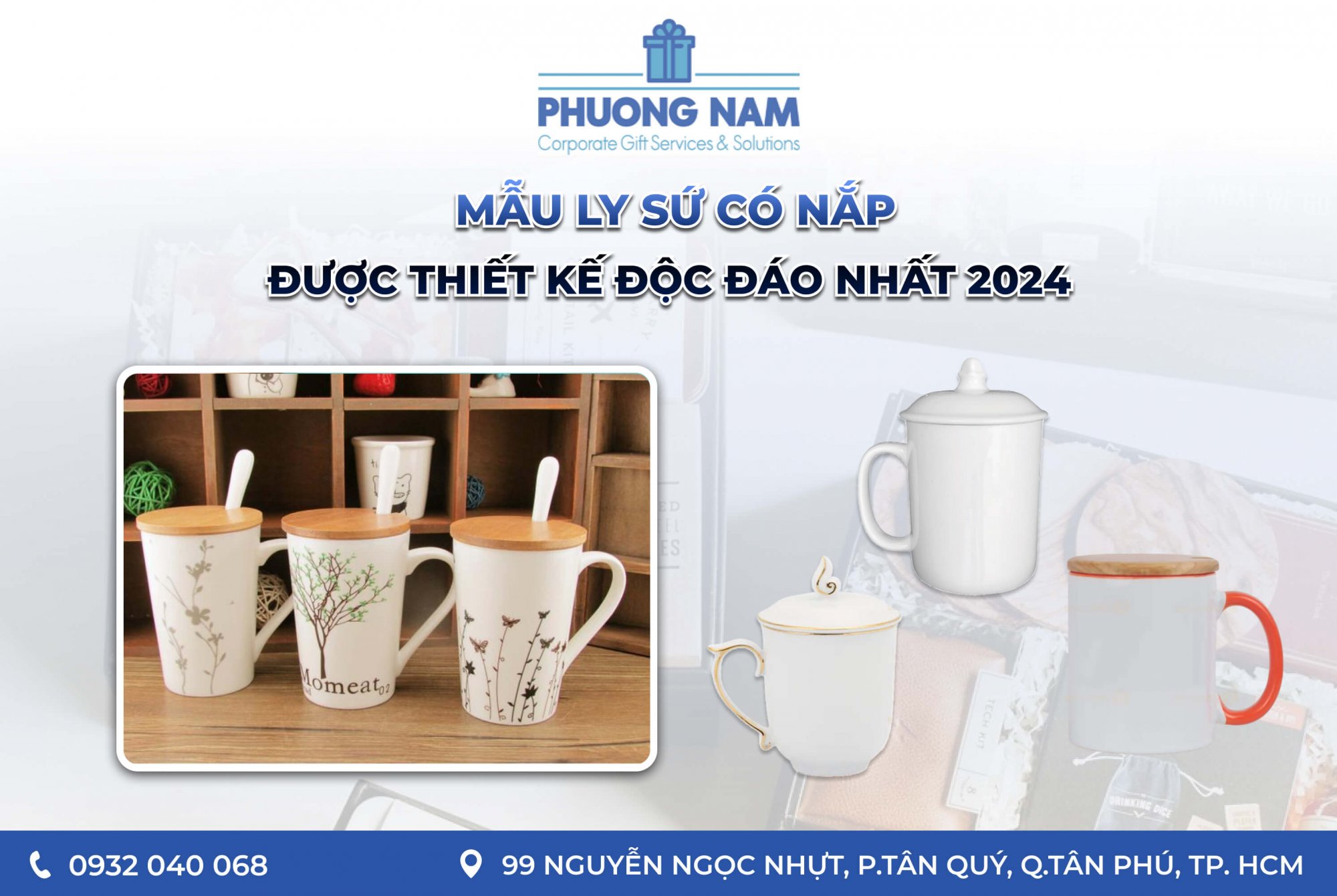 Mẫu ly sứ có nắp được thiết kế độc đáo nhất 2024