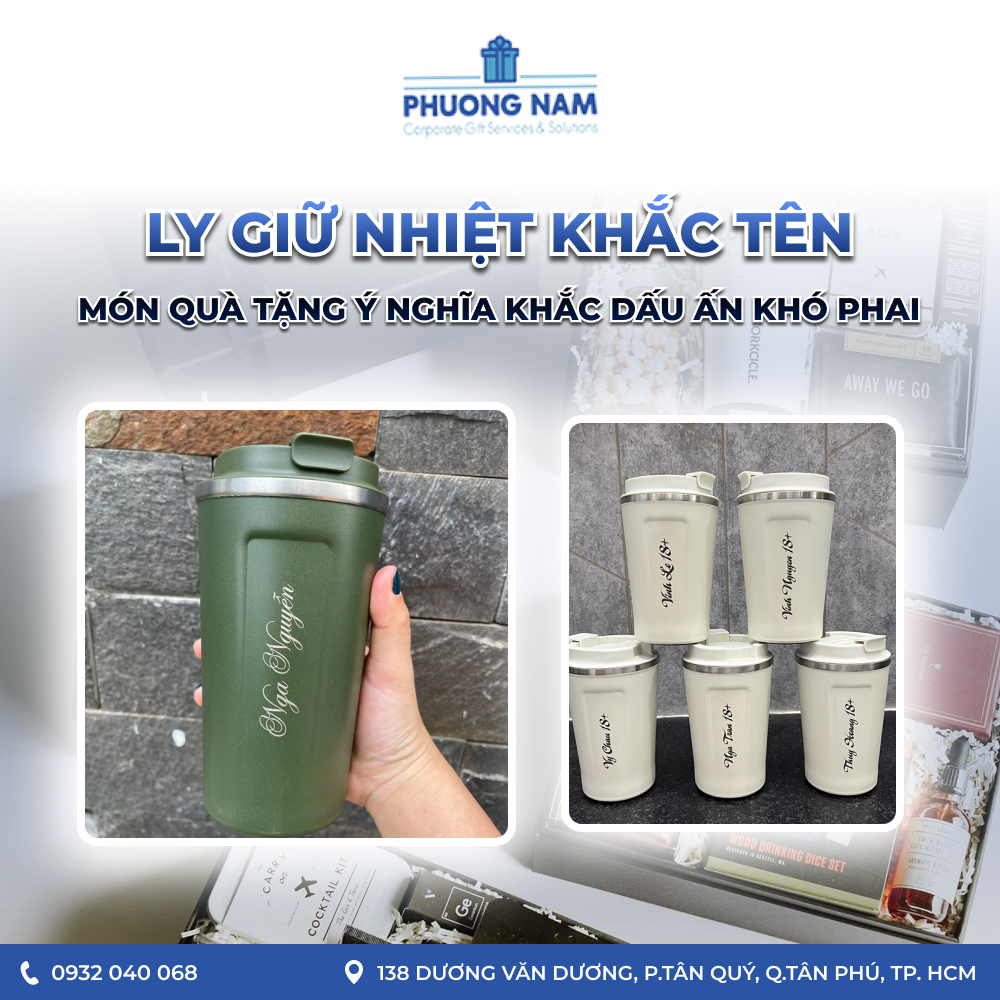 Ly Giữ Nhiệt Khắc Tên - Món Quà Tặng Ý Nghĩa Khắc Dấu Ấn Khó Phai Cho Doanh Nghiệp